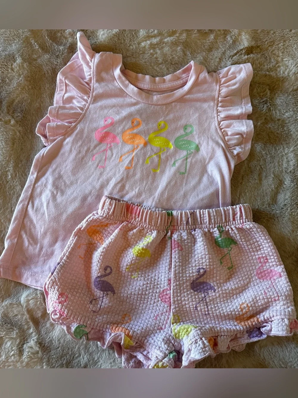 Granimals Girls (size 4) Matching Flamingo Set